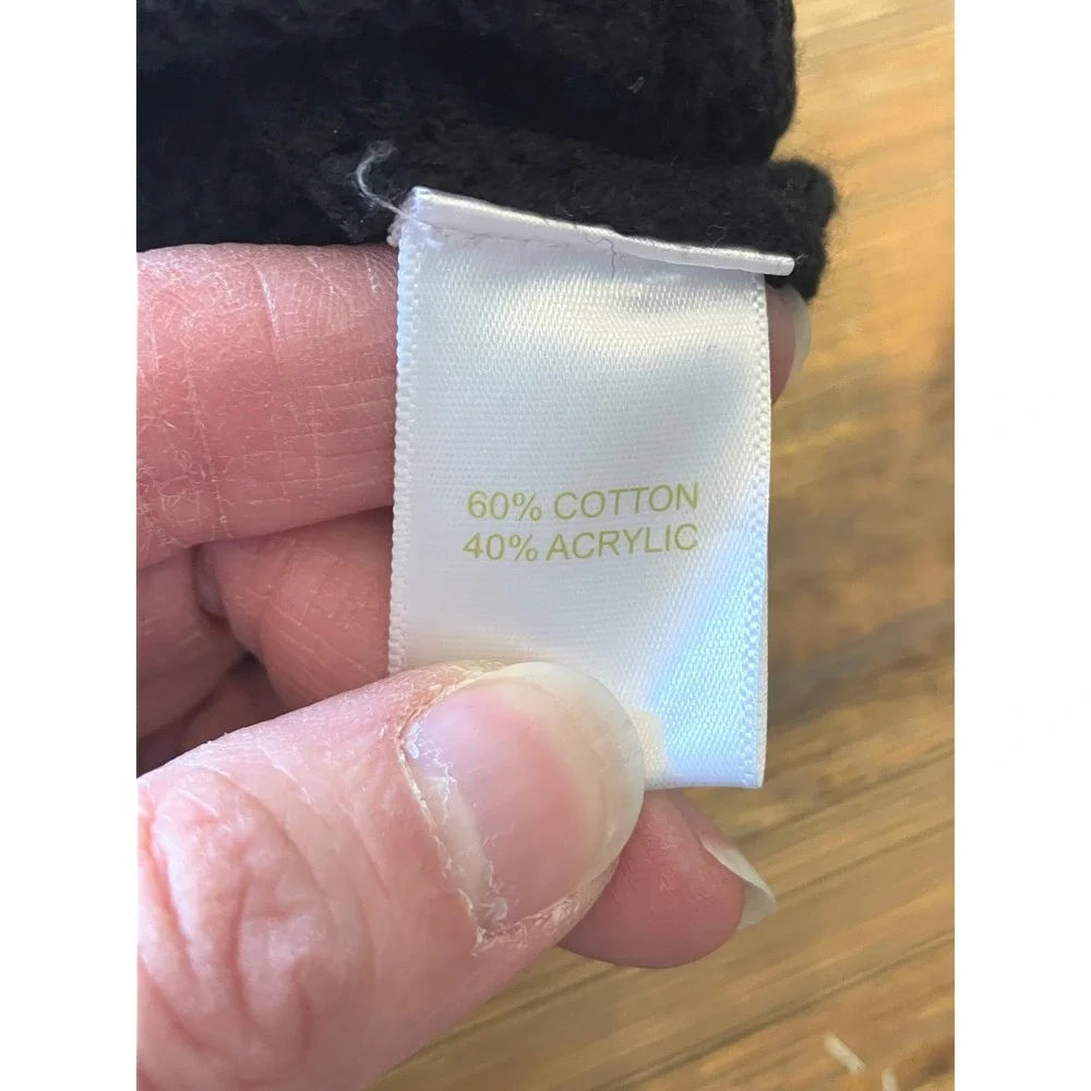 House Of Harlow 1960 Crochet V-neck Cropped Tank Cami Black Large Boho Retro - Picture 5 of 6